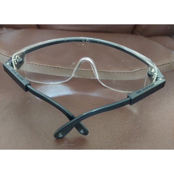 Vintage Uvex Astrospec 3000 Safety Glasses Black Frames Clear Len Adjustable OS - Picture 3 of 6
